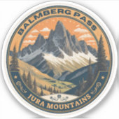 Sticker Balmberg Pass Alpes randonnées (Devant)