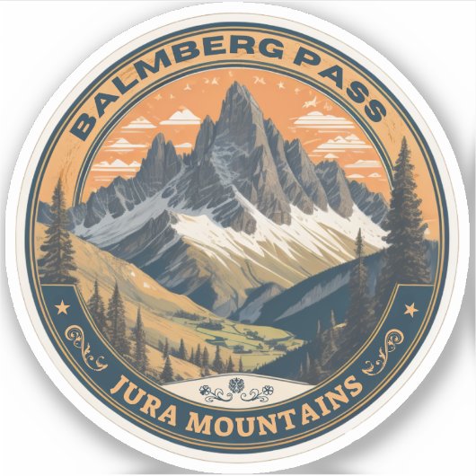 Sticker Balmberg Pass Alpes randonnées (Devant)