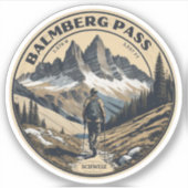 Sticker Balmberg Pass Alpes randonnées (Devant)