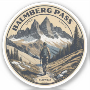 Sticker Balmberg Pass Alpes randonnées