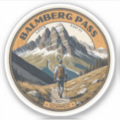 Sticker Balmberg Pass Alpes randonnées (Devant)