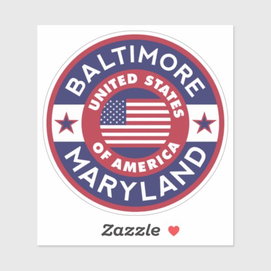 Sticker BALTIMORE, Maryland (Feuille)