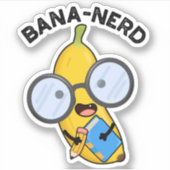 Sticker Bana nerd Fruit Funny Pun Nerd (Devant)