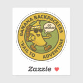 Sticker Banana Backpackers Traverse À L'Aventure (Feuille)