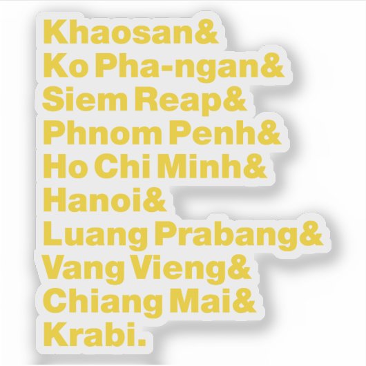 Sticker Banana Pancake Trail / Circuit (Devant)