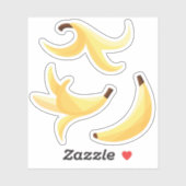 Sticker Banana peels polygone ensemble symétrique moderne (Feuille)