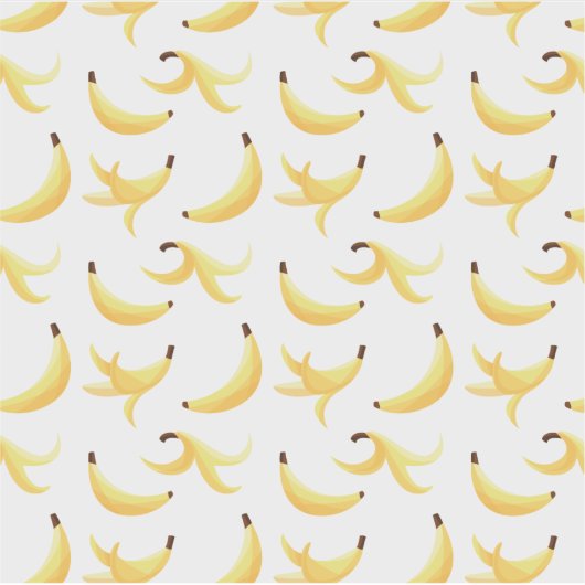 Sticker Banana peels polygones motif moderne (Devant)