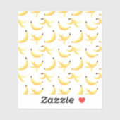 Sticker Banana peels polygones motif moderne (Feuille)