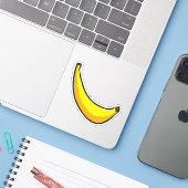 Sticker Banane (Ordinateur portable avec iPhone)