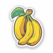 Sticker Banane de dessin animé (Recto)