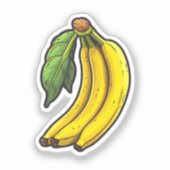 Sticker Banane de dessin animé (Recto)