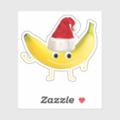Sticker Banane de Noël amusante (Feuille)