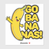 Sticker Banane mignonne (Feuille)