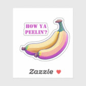 Sticker Banane rétro (Feuille)