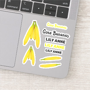 Sticker Bananes aux fruits mignons de nom