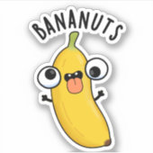 Sticker Bananuts Funky Fou Banana Fruit Pun (Devant)