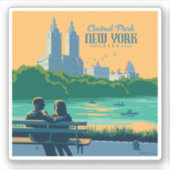 Sticker Banc de New York Central Park (Devant)