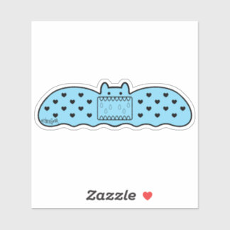Sticker Bandage en forme de chaume bleue