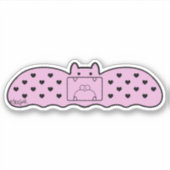 Sticker Bandage en forme de chaume rose (Devant)