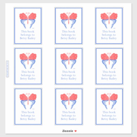 Sticker Bandana Papillon Plaque (Feuille)