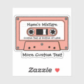 Sticker Bande audio cassette rose (Feuille)