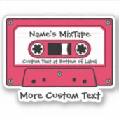 Sticker Bande audio cassette rouge (Devant)