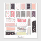 Sticker Bande Chic Shabby Et Planificateur De Ruban (Feuille)
