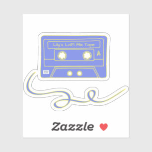 Sticker Bande de bande Vintage jaune violet rétro SVG