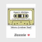 Sticker Bande de cassette audio jaune boueux (Feuille)