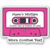 Sticker Bande de cassette audio Magenta (Devant)