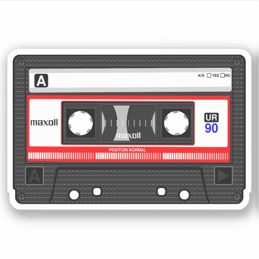 Sticker Bande de cassette audio rétro (Devant)