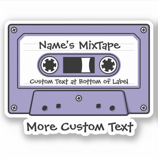 Sticker Bande de la cassette audio Lilac (Devant)