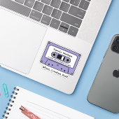 Sticker Bande de la cassette audio Lilac (Ordinateur portable avec iPhone)