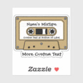 Sticker Bande de la cassette audio Matte Gold (Feuille)
