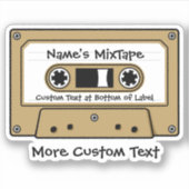 Sticker Bande de la cassette audio Matte Gold (Devant)