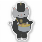 Sticker Bande de marquage des chats Snare Drum Black Gold (Devant)