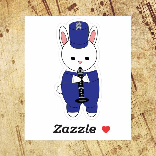 Sticker Bande de Marquage Rabbit Clarinet Bleu et Blanc