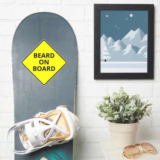 Sticker Bande de prudence pour hommes amusante à bord du p (Snowboard)