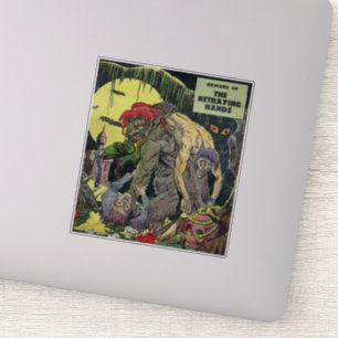 Sticker Bande dessinée d'horreur d'âge d'or  40s Bandes de