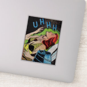 Sticker Bande dessinée d'horreur d'âge d'or   bande dessin