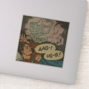 Sticker Bande dessinée d'horreur d'âge d'or   bande dessin