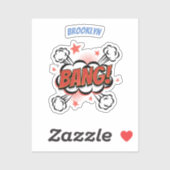 Sticker Bande dessinée explosion légende typographie art (Feuille)