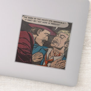 Sticker Bande dessinée vintage d'horreur   1970 Livres com