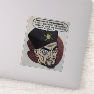Sticker Bande dessinée vintage d'horreur   80s Bande dessi