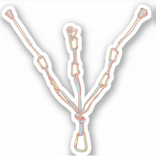 Sticker Bande escalade de la roche de commerce (Devant)