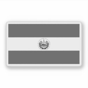 Sticker Bandera de El Salvador - noir et blanc