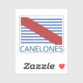 Sticker Bandera del Département amento de Canelones - Urug (Feuille)