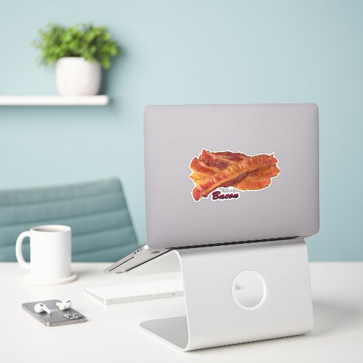 Sticker Bandes de Bacon (Ordinateur portable sur le bureau)