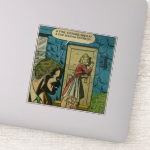 Sticker Bandes dessinées vintage d'horreur   Âge d'or