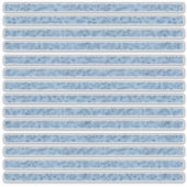 Sticker Bandes fines de fleurs Boho bleu classique  (Devant)